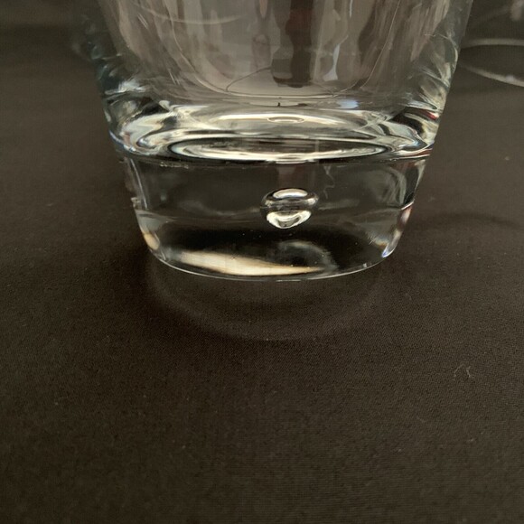 Bormioli Rocco Luna Clear Glass Double Old Fashion Bubble 4 1/4" High Lot of 3 - Picture 5 of 6